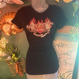Harley-Davidson Black Tee with Fiery Graphic
